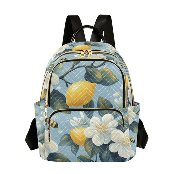 FORMRS Mini Backpack Purse for Women Travel Daypack Casual Shoulder Bag, Lemon Pattern