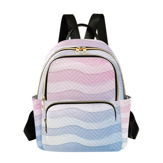 FORMRS Mini Backpack Purse for Women Quilted Travel Daypack Casual Shoulder Bag, Light Blue Gradient