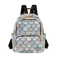 thumbnail image 1 of FORMRS Mini Backpack Purse for Women Quilted Travel Daypack Casual Shoulder Bag, Light Blue Shimmering Pattern, 1 of 7