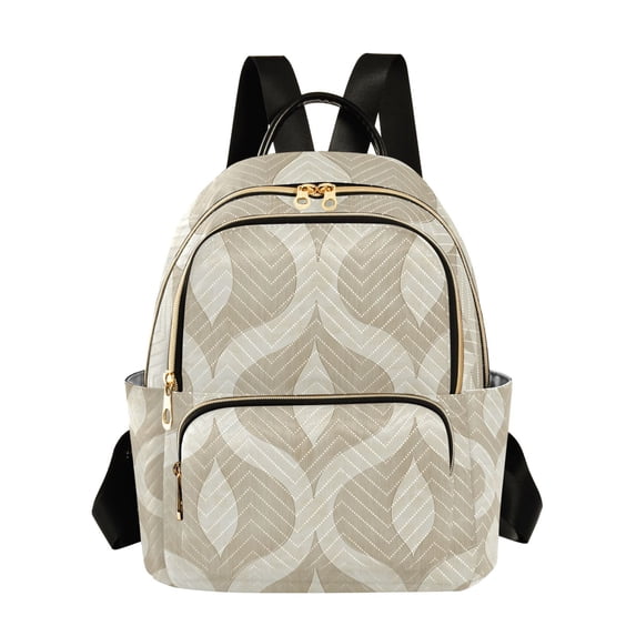 FORMRS Mini Backpack Purse for Women Travel Daypack Casual Shoulder Bag, Light Brown Pattern