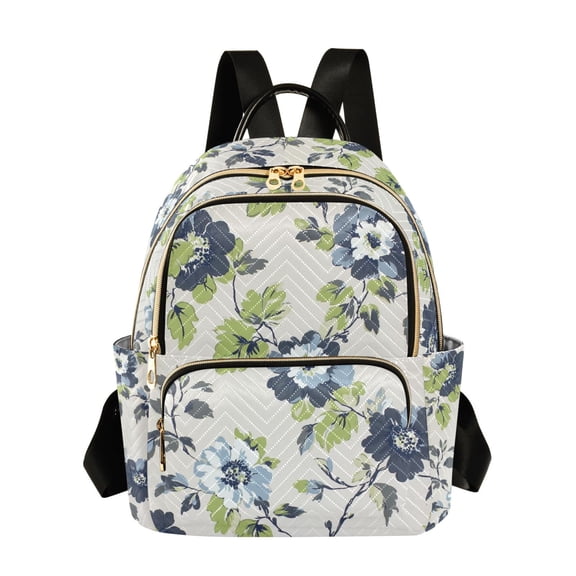 FORMRS Mini Backpack Purse for Women Travel Daypack Casual Shoulder Bag, Light Floral Pattern