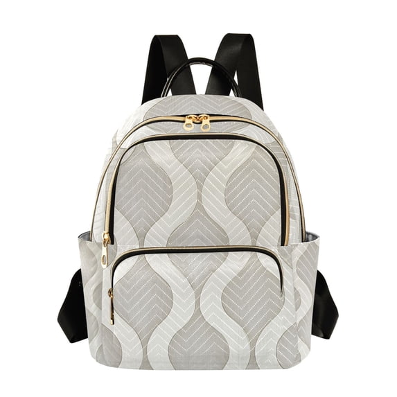 FORMRS Mini Backpack Purse for Women Quilted Travel Daypack Casual Shoulder Bag, Light Gray Pattern