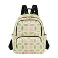 thumbnail image 1 of FORMRS Mini Backpack Purse for Women Travel Daypack Casual Shoulder Bag, Light Green Geometric, 1 of 7