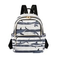thumbnail image 1 of FORMRS Mini Backpack Purse for Women Travel Daypack Casual Shoulder Bag, Light Sharks, 1 of 7