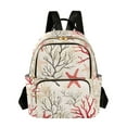 thumbnail image 1 of FORMRS Mini Backpack Purse for Women Quilted Travel Daypack Casual Shoulder Bag, Light Starfish, 1 of 7