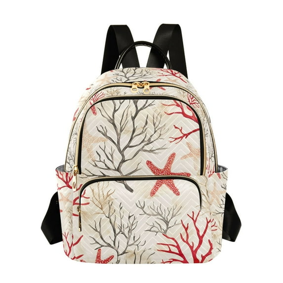 FORMRS Mini Backpack Purse for Women Quilted Travel Daypack Casual Shoulder Bag, Light Starfish