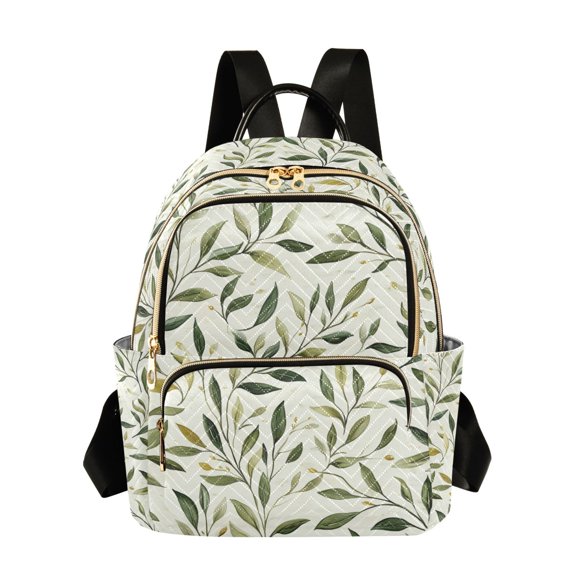 FORMRS Mini Backpack Purse for Women Quilted Travel Daypack Casual Shoulder Bag, Lush Greenery