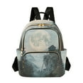 thumbnail image 1 of FORMRS Mini Backpack Purse for Women Travel Daypack Casual Shoulder Bag, Moon and House, 1 of 7