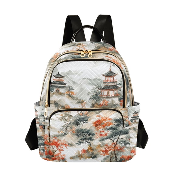 FORMRS Mini Backpack Purse for Women Quilted Travel Daypack Casual Shoulder Bag, Mountain Pattern