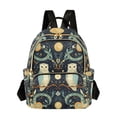 thumbnail image 1 of FORMRS Mini Backpack Purse for Women Travel Daypack Casual Shoulder Bag, Mystical Owls Pattern, 1 of 7