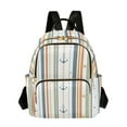 thumbnail image 1 of FORMRS Mini Backpack Purse for Women Quilted Travel Daypack Casual Shoulder Bag, Nautical Pattern, 1 of 7