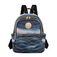 thumbnail image 1 of FORMRS Mini Backpack Purse for Women Travel Daypack Casual Shoulder Bag, Ocean Waves, 1 of 7