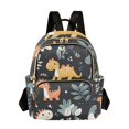 thumbnail image 1 of FORMRS Mini Backpack Purse for Women Quilted Travel Daypack Casual Shoulder Bag, Orange Dinosaur, 1 of 7
