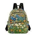 thumbnail image 1 of FORMRS Mini Backpack Purse for Women Quilted Travel Daypack Casual Shoulder Bag, Orange Floral Garden, 1 of 7