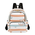 thumbnail image 1 of FORMRS Mini Backpack Purse for Women Quilted Travel Daypack Casual Shoulder Bag, Orange Nautical Pattern, 1 of 7