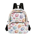 thumbnail image 1 of FORMRS Mini Backpack Purse for Women Travel Daypack Casual Shoulder Bag, Pastel Easter Pattern, 1 of 7