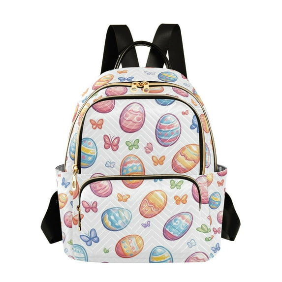 FORMRS Mini Backpack Purse for Women Travel Daypack Casual Shoulder Bag, Pastel Easter Pattern
