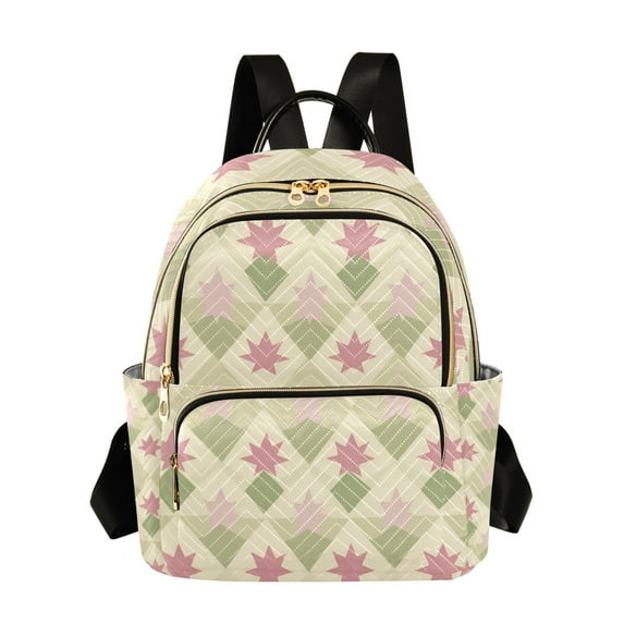 FORMRS Mini Backpack Purse for Women Travel Daypack Casual Shoulder Bag, Pastel Green Geometric