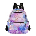 thumbnail image 1 of FORMRS Mini Backpack Purse for Women Travel Daypack Casual Shoulder Bag, Pastel Pink Marble Pattern, 1 of 7