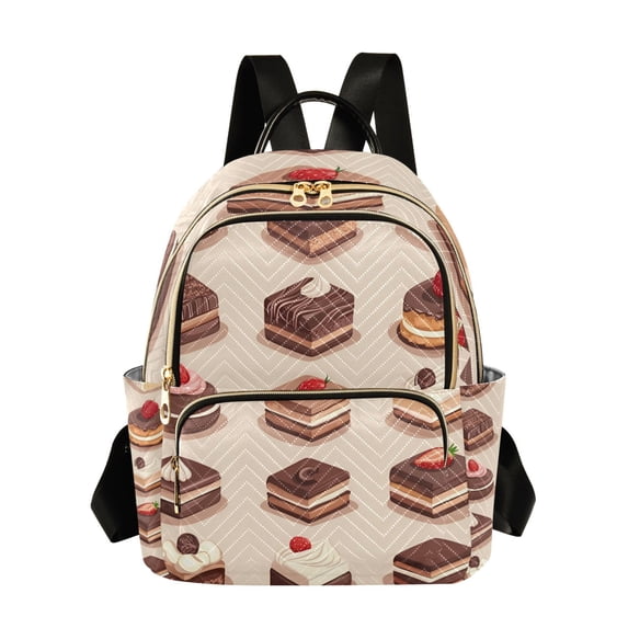 FORMRS Mini Backpack Purse for Women Travel Daypack Casual Shoulder Bag, Pink Cakes