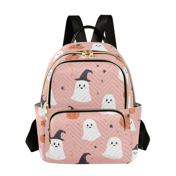 FORMRS Mini Backpack Purse for Women Quilted Travel Daypack Casual Shoulder Bag, Pink Cartoon Halloween