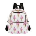 thumbnail image 1 of FORMRS Mini Backpack Purse for Women Quilted Travel Daypack Casual Shoulder Bag, Pink Cartoon Ice Cream, 1 of 7