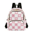 thumbnail image 1 of FORMRS Mini Backpack Purse for Women Travel Daypack Casual Shoulder Bag, Pink Checkered Heart, 1 of 7