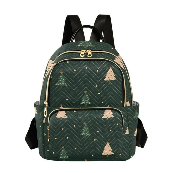 FORMRS Mini Backpack Purse for Women Travel Daypack Casual Shoulder Bag, Pink Christmas Trees