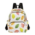 thumbnail image 1 of FORMRS Mini Backpack Purse for Women Travel Daypack Casual Shoulder Bag, Pink Colorful Leaves, 1 of 7