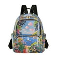 thumbnail image 1 of FORMRS Mini Backpack Purse for Women Travel Daypack Casual Shoulder Bag, Pink Floral Window, 1 of 7
