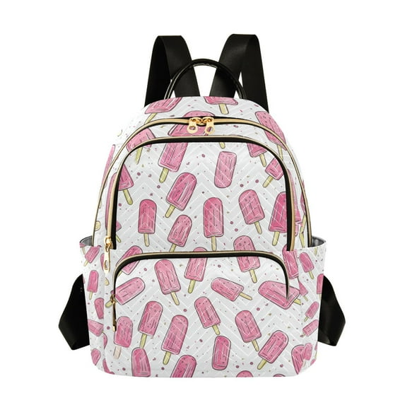FORMRS Mini Backpack Purse for Women Travel Daypack Casual Shoulder Bag, Pink Popsicle Pattern
