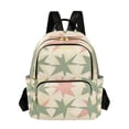 thumbnail image 1 of FORMRS Mini Backpack Purse for Women Quilted Travel Daypack Casual Shoulder Bag, Pink and Green Geometric, 1 of 7