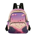 thumbnail image 1 of FORMRS Mini Backpack Purse for Women Travel Daypack Casual Shoulder Bag, Pixel Floating Hearts, 1 of 7