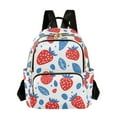 thumbnail image 1 of FORMRS Mini Backpack Purse for Women Quilted Travel Daypack Casual Shoulder Bag, Playful Strawberries, 1 of 7
