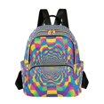 thumbnail image 1 of FORMRS Mini Backpack Purse for Women Travel Daypack Casual Shoulder Bag, Psychedelic Pattern, 1 of 7