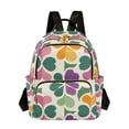 thumbnail image 1 of FORMRS Mini Backpack Purse for Women Travel Daypack Casual Shoulder Bag, Purple Clover Pattern, 1 of 7