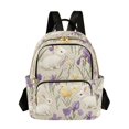 thumbnail image 1 of FORMRS Mini Backpack Purse for Women Travel Daypack Casual Shoulder Bag, Purple Floral Rabbit, 1 of 7