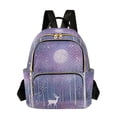 thumbnail image 1 of FORMRS Mini Backpack Purse for Women Travel Daypack Casual Shoulder Bag, Purple Forest, 1 of 7