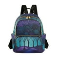 thumbnail image 1 of FORMRS Mini Backpack Purse for Women Quilted Travel Daypack Casual Shoulder Bag, Purple Moonlight Forest, 1 of 7