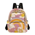 thumbnail image 1 of FORMRS Mini Backpack Purse for Women Quilted Travel Daypack Casual Shoulder Bag, Purple Retro Rainbow, 1 of 7
