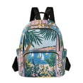 thumbnail image 1 of FORMRS Mini Backpack Purse for Women Travel Daypack Casual Shoulder Bag, Purple Seaside, 1 of 7