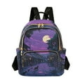 thumbnail image 1 of FORMRS Mini Backpack Purse for Women Travel Daypack Casual Shoulder Bag, Purple Street, 1 of 7