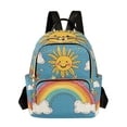 thumbnail image 1 of FORMRS Mini Backpack Purse for Women Travel Daypack Casual Shoulder Bag, Rainbow with Stars, 1 of 7