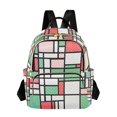 thumbnail image 1 of FORMRS Mini Backpack Purse for Women Travel Daypack Casual Shoulder Bag, Red Abstract Geometric, 1 of 7