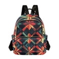thumbnail image 1 of FORMRS Mini Backpack Purse for Women Quilted Travel Daypack Casual Shoulder Bag, Red Abstract, 1 of 7