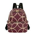 thumbnail image 1 of FORMRS Mini Backpack Purse for Women Travel Daypack Casual Shoulder Bag, Red Circles, 1 of 7