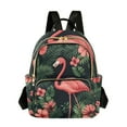thumbnail image 1 of FORMRS Mini Backpack Purse for Women Travel Daypack Casual Shoulder Bag, Red Flamingo Pattern, 1 of 7