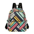 thumbnail image 1 of FORMRS Mini Backpack Purse for Women Travel Daypack Casual Shoulder Bag, Red Geometric, 1 of 7