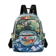 thumbnail image 1 of FORMRS Mini Backpack Purse for Women Quilted Travel Daypack Casual Shoulder Bag, Red Goldfish, 1 of 7