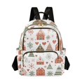 thumbnail image 1 of FORMRS Mini Backpack Purse for Women Travel Daypack Casual Shoulder Bag, Red Nordic Christmas, 1 of 7